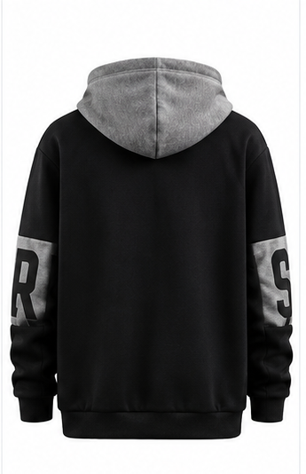 Men's Black Color Premium Quality Hoodie - Image 2