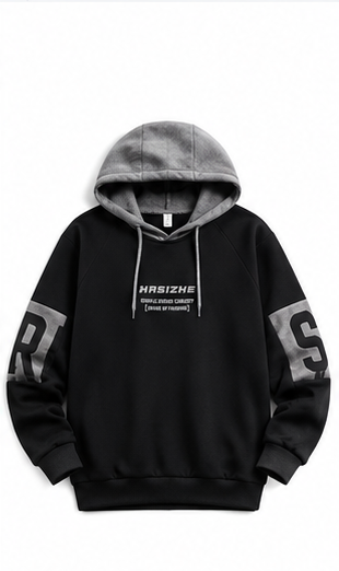 Men's Black Color Premium Quality Hoodie - Image 8